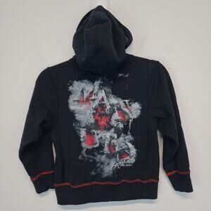 Nike Manchester United Graphic Hoodie Youth Small Black Long Sleeve Embroidered